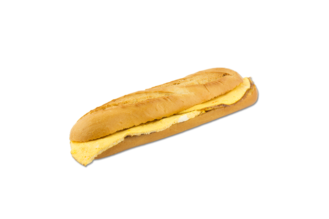 Hard broodje met omelet